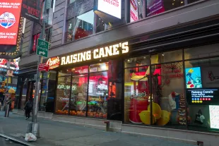 Raising Cane's releases festive food-themed ornaments and a holiday merch collection, giving fans a new way to celebrate their love for the brand this season. (Photo by Smith Collection/Gado/Getty Images)