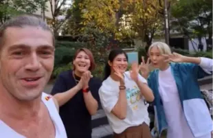 Dom Tomasso, Kana Watanabe, Nonoka Ozaki and Khandsuren in Tokyo (Image via Instagram/@domtomato)