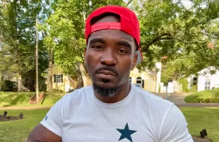 Christopher Jermaine Townsend, aka Topher, is the many being viral AI gospel singer Solomon Ray (Image via Facebook/Christopher Townsend)