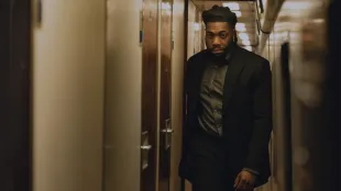 Fehinti Balogun as Amos in Down Cemetery Road (Image via @Apple TV)