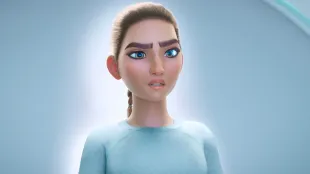 Eva 9 (voiced by Jeanine Mason) in WondLa, now streaming on Apple TV. (Image via Apple.com)