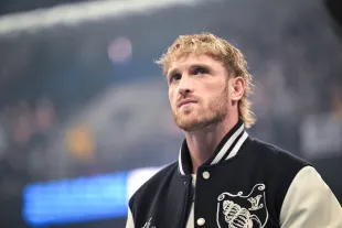 Logan Paul looks on during SmackDown at Mohegan Sun Arena at Casey Plaza on May 10, 2024 in Wilkes-Barre, Pennsylvania.  (Photo by WWE/Getty Images)