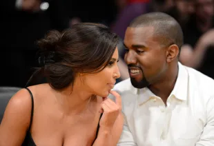  Kim Kardashian and Kanye West (Image via Getty)