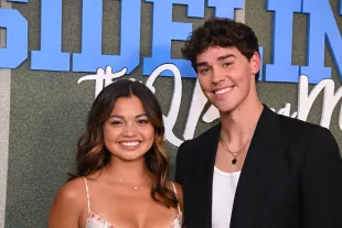 WEST HOLLYWOOD, CALIFORNIA - NOVEMBER 14: (L-R) Actors Siena Agudong and Noah Beck attend the Los Angeles premiere of Tubi's "Sidelined: The QB And Me" at The London West Hollywood at Beverly Hills on November 14, 2024 in West Hollywood, California. (Photo by Michael Tullberg/Getty Images)