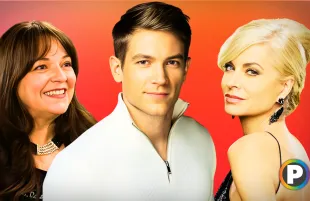 Tricia Cast, Lucas Adams and Eileen Davidson of The Young and the Restless [Custom cover edited by Primetimer. Original Images © CBS]