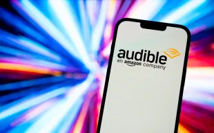 The Amazon Audible book listening logo is seen in this photo illustration on 23 November, 2023 in Warsaw, Poland. (Photo by Jaap Arriens/NurPhoto via Getty Images)