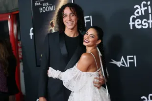 HOLLYWOOD, CALIFORNIA - NOVEMBER 10: (L-R) Cole Tucker and Vanessa Hudgens attend the 2021 AFI Fest Opening Night Gala Premiere of Netflix's "tick, tick…BOOM" at TCL Chinese Theatre on November 10, 2021 in Hollywood, California. (Photo by Matt Winkelmeyer/Getty Images)