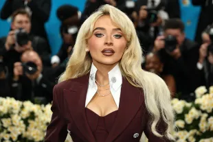 Sabrina Carpenter attends the 2025 Met Gala Celebrating "Superfine: Tailoring Black Style" at Metropolitan Museum of Art on May 05, 2025 in New York City. (Photo by Jamie McCarthy/Getty Images)