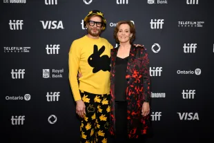 TORONTO, ONTARIO - SEPTEMBER 08: (L-R) Bryan Fuller and Sigourney Weaver attend the premiere of "Dust Bunny" during the 2025 Toronto International Film Festival at Royal Alexandra Theatre on September 08, 2025 in Toronto, Ontario.  (Photo by Robert Okine/Getty Images)