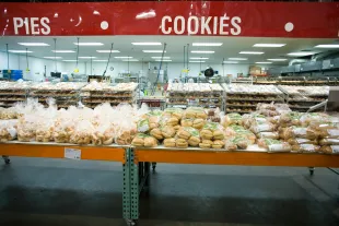 Fresh baked good on sale at Costco, a popular warehouse-style store packed with bulk items from food to clothing, offered at reduced prices in Brooklyn. (Photo by Ramin Talaie/Corbis via Getty Images)