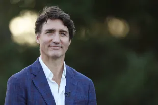MONTREAL, QUEBEC - SEPTEMBER 29: Canadian Prime Minister Justin Trudeau looks on following Sunday Singles on day four of the 2024 Presidents Cup at The Royal Montreal Golf Club on September 29, 2024 in Montreal, Quebec, Canada. (Photo by Harry How/Getty Images)