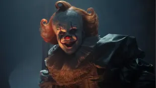 Bill Skarsgård as Pennywise on It: Welcome to Derry. (Image via HBO MAX)