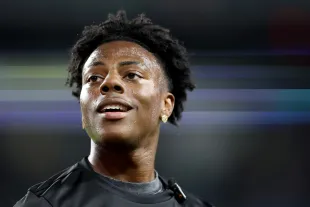 MIAMI GARDENS, FLORIDA - JUNE 14: IShowSpeed looks on during the FIFA Club World Cup 2025 group A match between Al Ahly FC and Internacional CF Miami at Hard Rock Stadium on June 14, 2025 in Miami Gardens, Florida. (Photo by Megan Briggs/Getty Images)