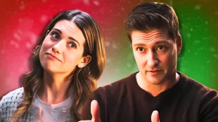 Lyndsy Fonseca and Daniel Lissing in ‘Single on the 25th’ (Custom cover edited by PRIMETIMER, Original Image [YouTube/Hallmark Channel])