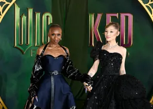 Cynthia Erivo and Ariana Grande attend the Wicked: For Good European Premiere at Cineworld London Leicester Square (Image via Getty)