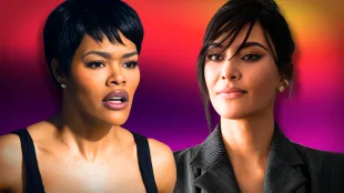 Teyana Taylor and Kim Kardashian in All's Fair (Custom cover edited by PRIMETIMER, Original Image [Facebook/All's Fair On Hulu])
