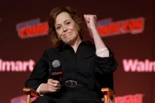 NEW YORK, NEW YORK - OCTOBER 10: Sigourney Weaver speaks onstage at Sigourney Weaver on ALIEN and Beyond during New York Comic Con 2025 at The Jacob K. Javits Convention Center on October 10, 2025 in New York City. (Photo by Jason Mendez/Getty Images for ReedPop)