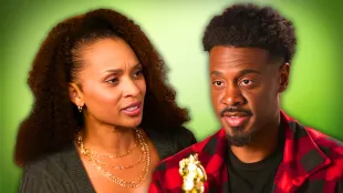  Melissa L Williams and  Juhahn Jones in Never Alone for Christmas: Memphis (Custom cover edited by Primetimer, Original Image ©️BET+) 