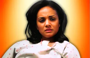 Mekia Cox as Robin in Chicago Med [Custom cover edited by Primetimer. Original Image © One Chicago/NBC]