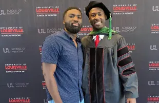 Dr Ephraim Otieno (R) with his brother (Image via Instagram/@otieno35)