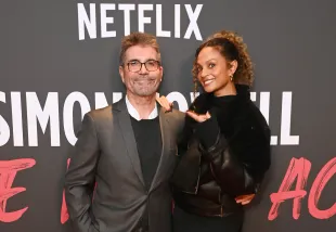 Simon Cowell and Alesha Dixon attend a friends and family celebration for docuseries "Simon Cowell: The Next Act" hosted by Simon Cowell (Image via Getty)