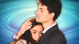 Sydney Agudong (Aria) and Robert Bazzocchi (John) in Ripple Season 1 (Custom cover edited by Primetimer, Original Image ©️Netflix)