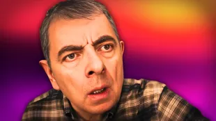 Rowan Atkinson in ‘Man Vs Baby’ (Custom cover edited by PRIMETIMER, Original Image [YouTube/Netflix])