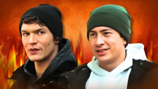 Shane and Ilya in ‘Heated Rivalry’ (Custom cover edited by PRIMETIMER, Original Image [YouTube/HBO Max])