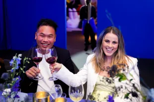 Buddha Lo and Rebekah Pedler (Image via Getty)