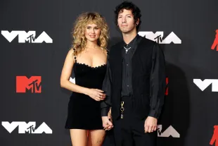 Debby Ryan and Josh Dun attend the 2021 MTV Video Music Awards at Barclays Center on September 12, 2021 in the Brooklyn borough of New York City. (Photo by Astrid Stawiarz/WireImage)