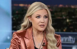 NEW YORK, NEW YORK - DECEMBER 08: Erika Kirk discusses the newly released book "Stop, In The Name of God: Why Honoring The Sabbath Will Transform Your Life" on "Hannity" at Fox News Channel Studios on December 08, 2025 in New York City. (Photo by Dimitrios Kambouris/Getty Images)