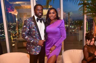 The Real Housewives of Potomac star Wendy Osefo and her husband Edward Osefo. (Photo by Prince Williams/Getty Images)