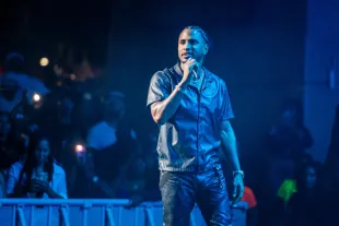 Trey Songz performs onstage at The Aretha Franklin Amphitheatre on August 17, 2024 in Detroit, Michigan. (Photo by Aaron J. Thornton/Getty Images)