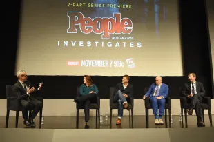NEW YORK, NY - NOVEMBER 03:  Editorial Director, Time, Inc. Style & Entertainment Group Jess Cagle, Senior Editor at People Magazine Alicia Dennis, Showrunner & Executive Producer for People Magazine Investigates & Radley Studios Donnie Eichar, Attorney for the Gilbert Family John Ray and Author of "Lost Girls: An Unsolved American Mystery" Robert Kolker speak on a panel at the Exclusive Screening Of "People Magazine Investigates" at Time Inc. Corporate Headquarters on November 3, 2016 in New York City.  (Photo by Larry Busacca/Getty Images for People)