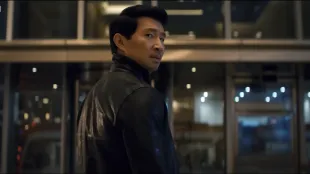 Simu Liu in The Copenhagen Test (Image via YouTube/Peacock)