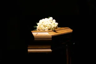 Giorgio Armani's coffin lies in the Mortuary Chapel at Armani Teatro(Image via Getty)