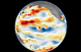Sea surface height anomaly (Image via NASA)
