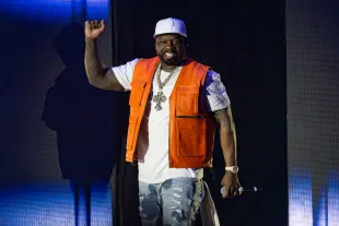 RALEIGH, NORTH CAROLINA - APRIL 06: 50 Cent performs during the 2024 Dreamville Music Festival at Dorothea Dix Park on April 06, 2024 in Raleigh, North Carolina.  (Photo by Astrida Valigorsky/WireImage)