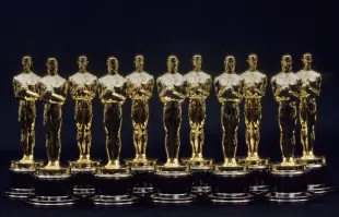 LOS ANGELES - 1990: A view of 11 Oscars statues lined up next to each other in 1990 in Los Angeles, California. (Photo by Santi Visalli/Getty Images)