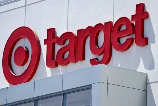 The Target logo is displayed at a Target store on August 20, 2024 in Los Angeles, California. (Photo by Mario Tama/Getty Images)