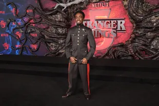 HOLLYWOOD, CALIFORNIA - NOVEMBER 06: Caleb McLaughlin attends the Los Angeles Premiere of Netflix's "Stranger Things" Season 5 at TCL Chinese 6 Theatres on November 06, 2025 in Hollywood, California. (Photo by Kevin Winter/Getty Images)