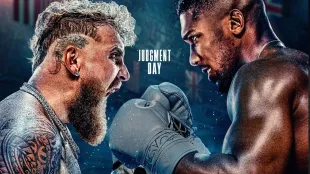 Jake Paul and Anthony Joshua fight (Image via X/@Netflix)