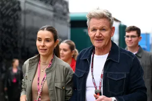 Gordon Ramsay and Tana Ramsey visit the paddock prior to the F1 Grand Prix of Great Britain (Image via Getty)