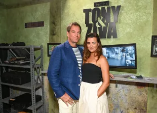  (L-R) Michael Weatherly and Cote de Pablo who play Tony and Ziva on NCIS: Tony & Ziva. (Photo by Jon Kopaloff/Getty Images for Paramount+)