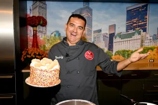 Pizza Cake is presented by Chef Buddy Valastro at the Food Network New York City Wine & Food Festival presented by Capital One - Grand Tasting featuring Culinary Demonstrations presented by Liebherr Appliances on October 16, 2022 in New York City (Image via Getty)