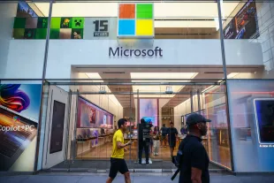 Microsoft store in Manhattan, New York, United States of America, on July 5th, 2024. (Photo by Beata Zawrzel/NurPhoto via Getty Images)