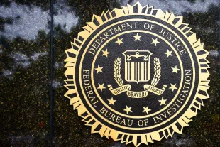 Federal Bureau of Investigation seal is seen on J. Edgar Hoover FBI Building in Washington D.C., United States of America on July 12th, 2024. in Washington D.C., United States of America on July 12th, 2024. (Photo by Beata Zawrzel/NurPhoto via Getty Images)