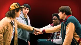 Several of the Hawkins squad in Stranger Things (Custom cover by PRIMETIMER, Original Image [YouTube/Stranger Things])