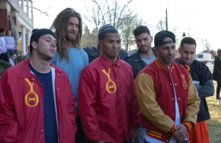 Andre Hall, Jimmy Tatro, Yousef Erakat, Brock O'Hurn, Mike Tornabene, and Mario Rodriguez in Boo! A Madea Halloween. (Photo: Lionsgate)