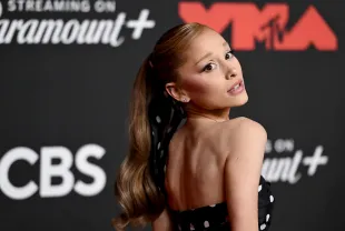 ELMONT, NEW YORK - SEPTEMBER 07: Ariana Grande attends the 2025 MTV Video Music Awards at UBS Arena on September 07, 2025 in Elmont, New York.  (Photo by Noam Galai/Getty Images for MTV)